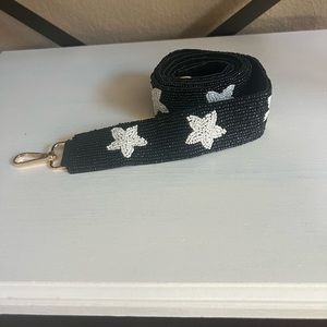 Game Day Black and White Star Purse Strap NEW college high school game day Stars